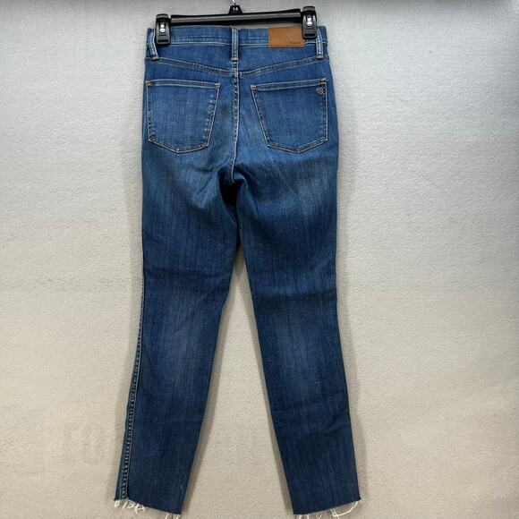 Madewell Jeans Women's 25 (2) Blue 10" High Rise Skinny Crop Button Fly Normcore - Picture 3 of 13